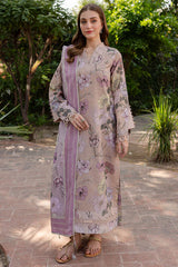 BAROQUE-3PC KHADDAR PRINTED SHIRT WITH KHADDAR PRINTED DUPATTA AND PRINT TROUSER-W.J-2644
