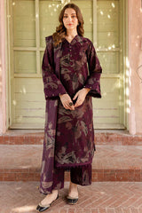 BAROQUE-3PC KHADDAR PRINTED SHIRT WITH KHADDAR PRINTED DUPATTA AND PRINT TROUSER-W.J-2649
