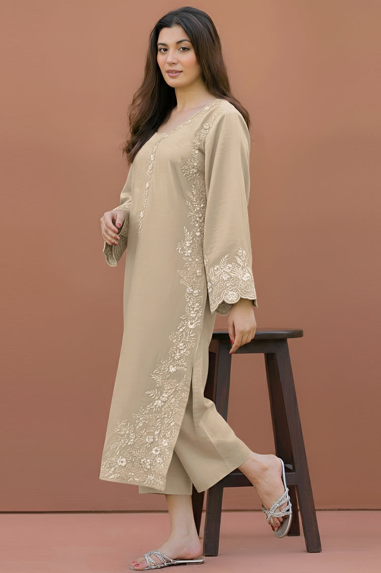 LAJWANTI-2PC LAWN EMBROIDERED SHIRT WITH TROUSER-1145