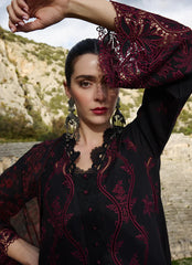 IMAGE-3PC LAWN EMBROIDERED SHIRT WITH CHIFFON PRINTED DUPATTA AND TROUSER-W.J-4543
