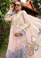 MARIA.B-3PC LAWN EMBROIDERED SHIRT WITH EMBROIDERED ORGANZA DAMAN CHIFFON PRINTED EMB DUPATTA AND EMB TROUSER-W.J-4711