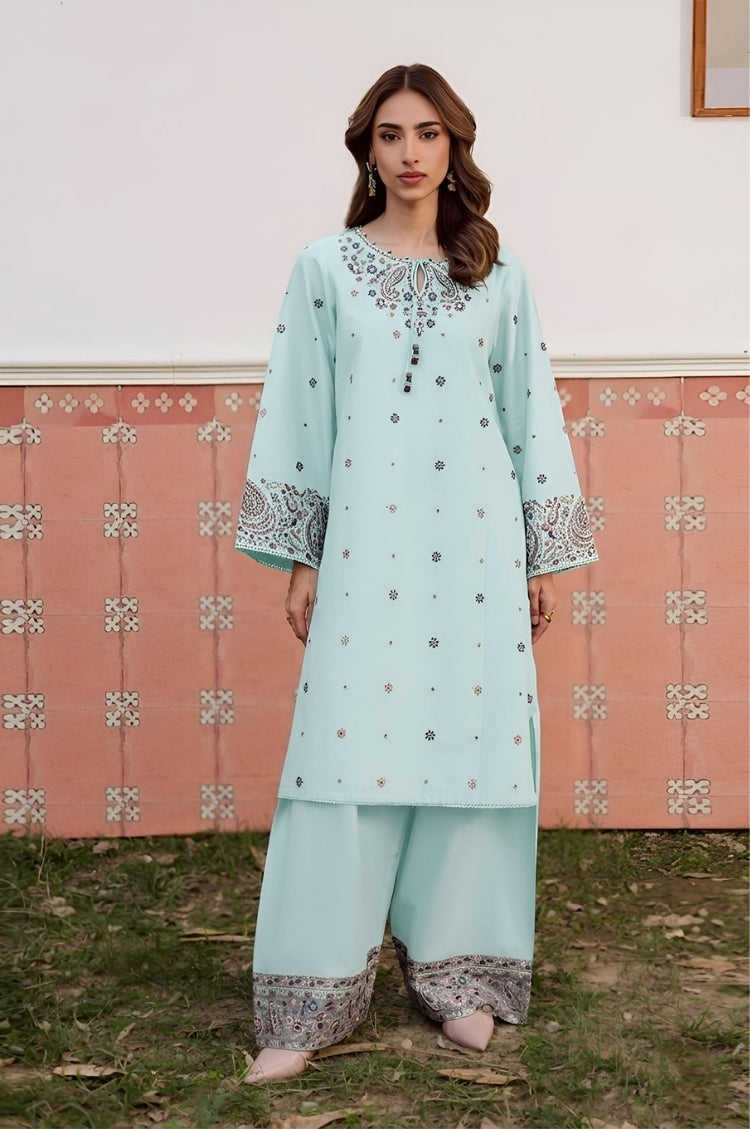 BATIK-2PC LAWN EMBROIDERED SHIRT WITH LAWN TROUSER-W.J-130