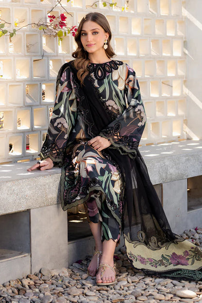 BAROQUE-3PC KHADDAR PRINTED EMB SHIRT WITH KHADDAR PRINTED EMB DUPATTA AND PRINTED TROUSER-W.J-1972