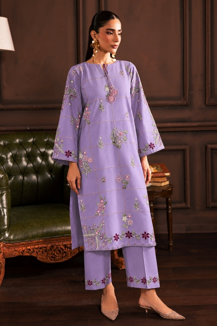 BATIK-2PIECE DHANAK EMBROIDERED SHIRT WITH DHANAK EMB TROUSER-WJ-15129