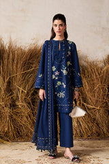 MARIA.B-3PC LAWN EMBROIDERED SHIRT WITH LAWN EMBROIDERED DUPATTA AND TROUSER-W.J-4715