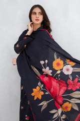 BAROQUE-3PC KHADDAR PRINTED SHIRT WITH KHADDAR PRINT DUPATTA AND PRINT TROUSER-W.J-2605