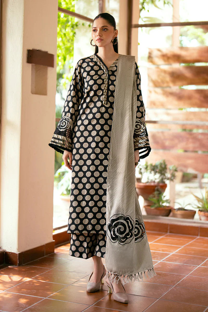 BAROQUE-3PC LAWN PRINTED SHIRT WITH CHIFFON PRINT DUPATTA AND PRINT TROUSER-W.J-1640