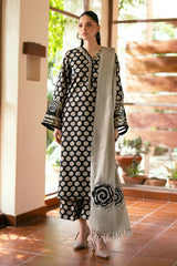 BAROQUE-3PC LAWN PRINTED SHIRT WITH CHIFFON PRINT DUPATTA AND PRINT TROUSER-W.J-1640