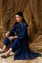 MARIA.B-3PC LAWN EMBROIDERED SHIRT WITH LAWN EMBROIDERED DUPATTA AND TROUSER-W.J-4715