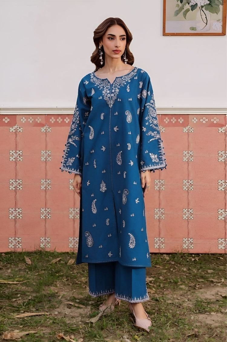 BATIK-2PC LAWN EMBROIDERED SHIRT WITH LAWN TROUSER-W.J-126