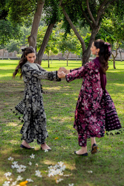BAROUQUE-3PC KHADDAR PRINTED SHIRT WITH KHADDAR PRINT DUPATTA AND PRINT TROUSER-W.J-1135