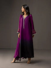 ZAINAB CHOTANI-3PC SHAMOZ SILK PRINT EMBROIDERED SHIRT WITH SOFT SILK PRINT DUPATTA & SILK TROUSER W.J-9008