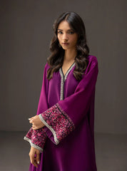ZAINAB CHOTANI-3PC SHAMOZ SILK PRINT EMBROIDERED SHIRT WITH SOFT SILK PRINT DUPATTA & SILK TROUSER W.J-9008