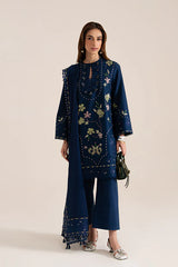 MARIA.B-3PC LAWN EMBROIDERED SHIRT WITH LAWN EMBROIDERED DUPATTA AND TROUSER-W.J-4715