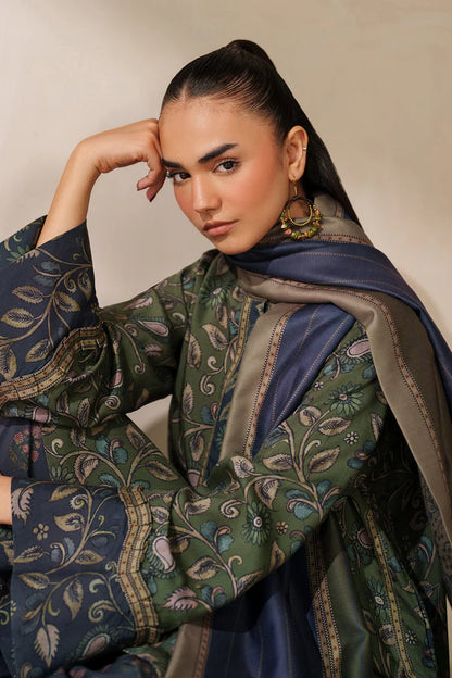 BAROQUE-3PC VISCOSE PRINTED SHIRT WITH VISCOSE PRINTED DUPATTA AND TROUSER-W.J-2049