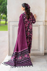 BAROUQUE-3PC KHADDAR PRINTED SHIRT WITH KHADDAR PRINT DUPATTA AND PRINT TROUSER-W.J-2633