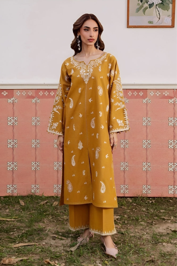 BATIK-2PC LAWN EMBROIDERED SHIRT WITH LAWN TROUSER-W.J-122