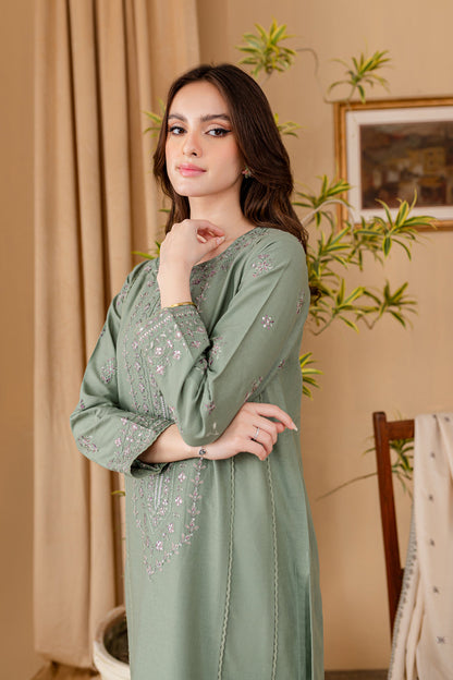 JAZMIN - 3PC LAWN EMBROIDERED SHIRT WITH LAWN EMBROIDERED DUPATTA AND LAWN TROUSER-W.J-1629