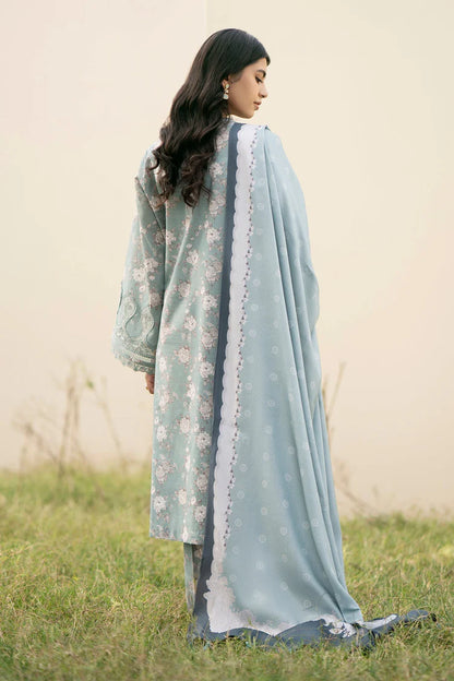 BAROUQE-3PC KARANDI PRINTED SHIRT WITH KARANDI PRINTED DUPATTA AND TROUSER-W.J-2013