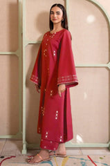 IZEL-2PC LAWN EMBROIDERED SHIRT WITH LAWN TROUSER-W.J-30