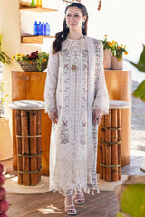 QALAMQAR-3PC LAWN EMBROIDERED SHIRT WITH CHIFFOON EMBROIDERED PRINT DUPATTA AND EMB TROUSER-W.J-4652
