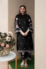 BATIK-2PIECE DHANAK EMBROIDERED SHIRT WITH DHANAK EMB TROUSER-WJ-15122