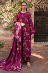 BAROQUE-3PC KHADDAR PRINTED SHIRT WITH KHADDAR PRINTED DUPATTA AND PRINT TROUSER-W.J-2646