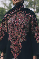 ZARA SHAHJAHAN-3PC DHANAK EMBROIDERED SHIRT WITH DHANAK EMBROIDERED SHAWL AND TROUSER-W.J-5289