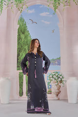 LULUSAR-3PC-SHAMOZE SILK PRINTED SHIRT SILK PRINTED DUPATTA AND SILK TROUSER-W.J-9011