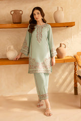 BATIK-2PC  LAWN EMBROIDERED SHIRT WITH EMBROIDERED TROUSER-W.J-218