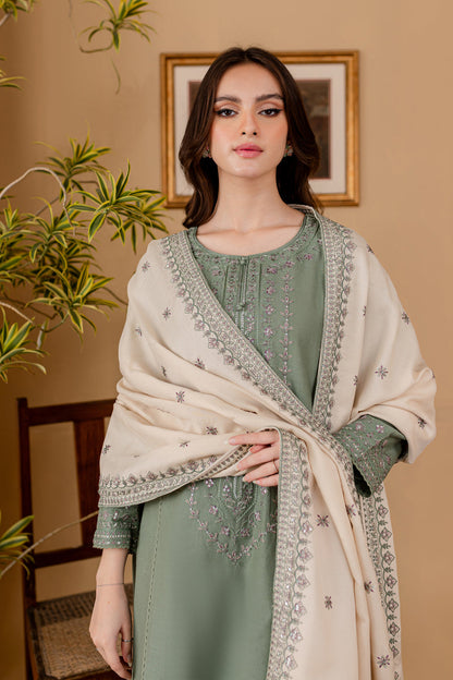 JAZMIN - 3PC LAWN EMBROIDERED SHIRT WITH LAWN EMBROIDERED DUPATTA AND LAWN TROUSER-W.J-1629