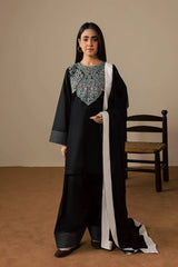 BATIK-3PC DHANAK EMBROIDERED SHIRT WITH DHANAK SHAWL AND TROUSER-W.J-5200