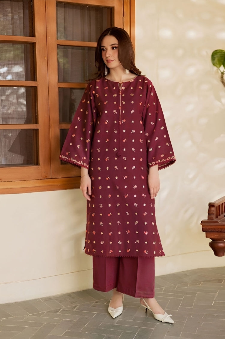 BATIK-2PC LAWN EMBROIDERED SHIRT WITH LAWN TROUSER-W.J-197