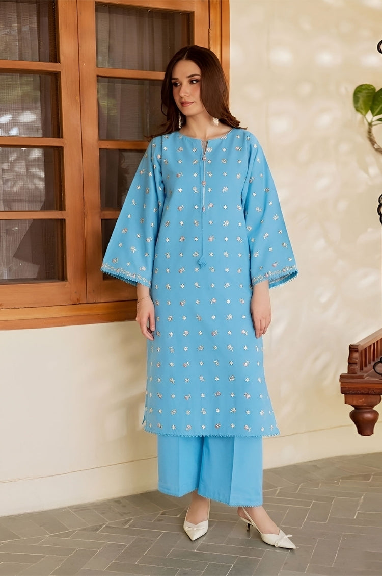 BATIK-2PC LAWN EMBROIDERED SHIRT WITH LAWN TROUSER-W.J-198