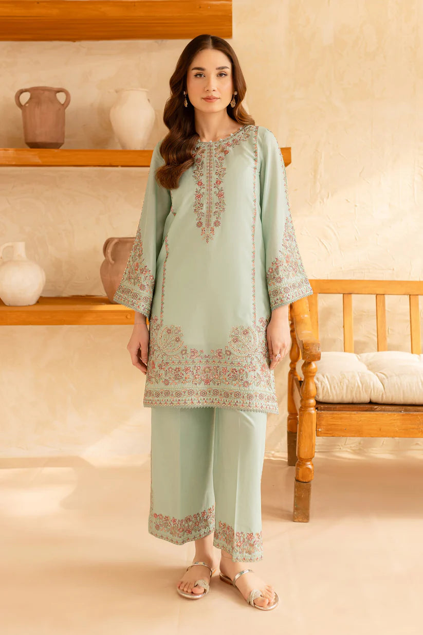BATIK-2PC  LAWN EMBROIDERED SHIRT WITH EMBROIDERED TROUSER-W.J-218
