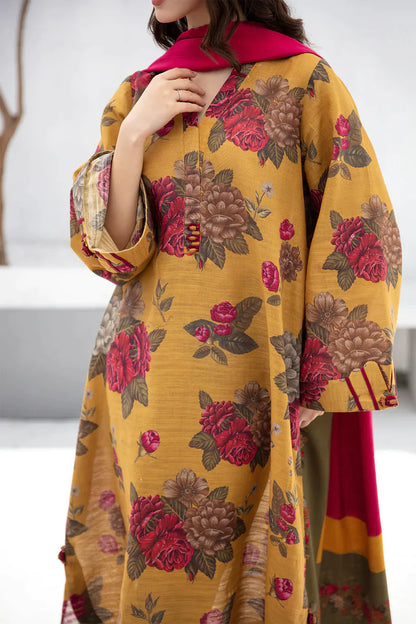 BAROQUE-3PC KHADDAR PRINTED SHIRT WITH KHADDAR PRINT DUPATTA AND PRINT TROUSER-W.J-1976