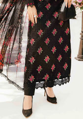 MARIA B-3PC LAWN EMBROIDERED SHIRT WITH MONARK PRINT DUPATTA & TROUSER-W.J-1723