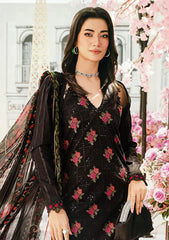 MARIA B-3PC LAWN EMBROIDERED SHIRT WITH MONARK PRINT DUPATTA & TROUSER-W.J-1723