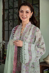 SOBIA NAZIR-3PC KARANDI PRINTED EMBROIDERED SHIRT WITH KARANDI PRINTED DUPATTA AND TROUSER-W.J-2564