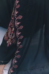 ZARA SHAHJAHAN-3PC DHANAK EMBROIDERED SHIRT WITH DHANAK EMBROIDERED SHAWL AND TROUSER-W.J-5289