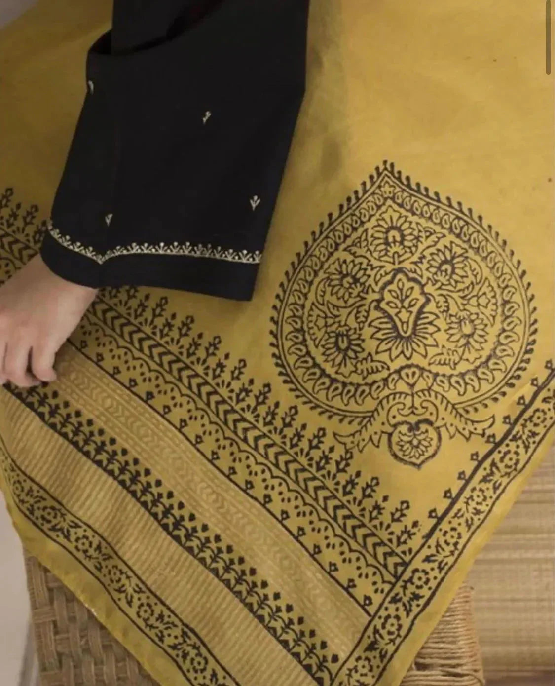AISLING -3PC DHANAK EMBROIDERED WITH DHANAK PRINT SHAWL -W.J-1204