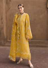 CRIMSON-3PC DHANAK EMBROIDERED SHIRT WITH WOOL PRINTED EMB SHAWL AND TROUSER-W.J-5189