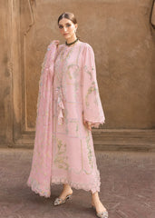 CRIMSON-3PC DHANAK EMBROIDERED SHIRT WITH WOOL PRINTED EMB SHAWL AND TROUSER-W.J-5190