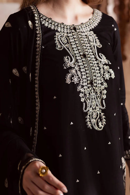 BATIK-3PC DHANAK EMBROIDERED SHIRT WITH CHIFFON EMBROIDERED DUPATTA AND TROUSER-W.J-1787