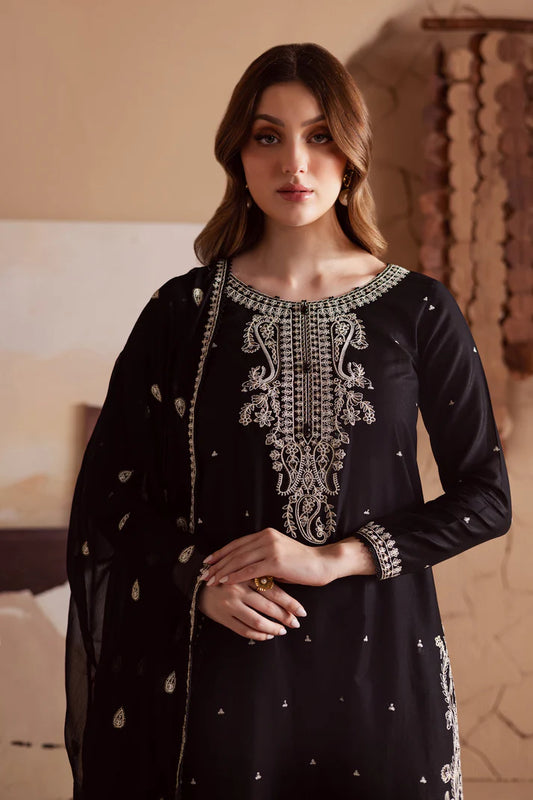 BATIK-3PC DHANAK EMBROIDERED SHIRT WITH CHIFFON EMBROIDERED DUPATTA AND TROUSER-W.J-1787