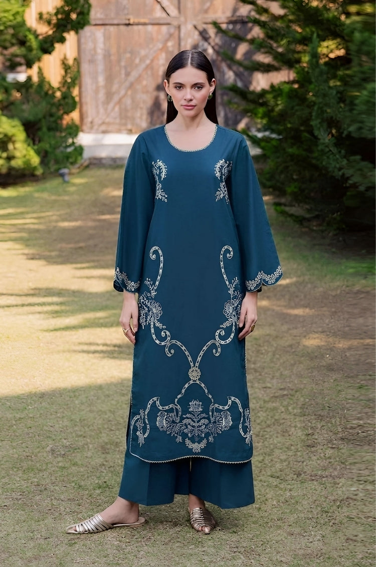 BATIK-2PC LAWN EMBROIDERED SHIRT WITH LAWN TROUSER-W.J-105