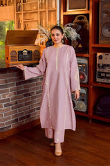 URGE-2PC LAWN SEQUIN EMBROIDERED SHIRT WITH EMB TROUSER-W.J-87