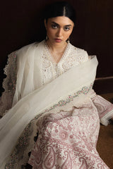 ZARA SHAHJAHAN-3PC LAWN EMBROIDERED SHIRT WITH KHADDI NET EMB DUPATTA AND EMB TROUSER-W.J-4893