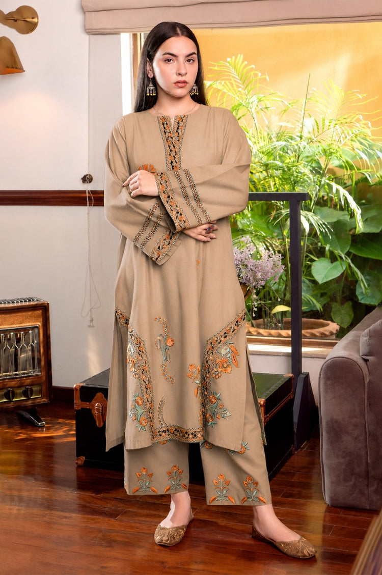 LAJWANTI-2PC LAWN EMBROIDERED SHIRT WITH TROUSER-1140