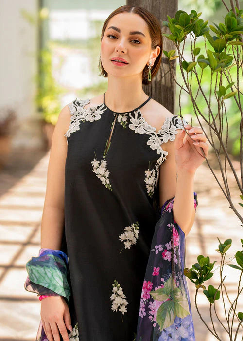 ASIFA NABEEL-3PC LAWN PRINT EMBROIDERED SHIRT WITH CHIFFON PRINT DUPATTA AND PRINT TROUSER-W.J-1708